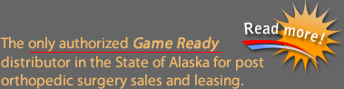 We are the only authorized Game Ready distributor in Alaska!